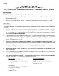 Form 3451 &quot;Application for Final Qualification of Bonds for Participation in the Michigan School Bond Qualification and Loan Program&quot; - Michigan, Page 5