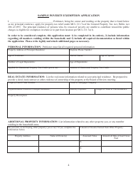 Sample Poverty Exemption Application - Michigan