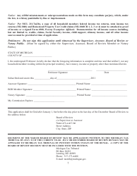 Sample Poverty Exemption Application - Michigan, Page 4