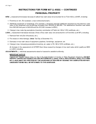 Form 607 (L-4022) Report of Assessment Roll Changes and Classification - Michigan, Page 3
