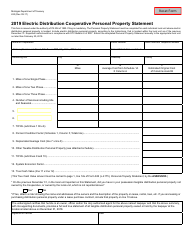 Form 633 &quot;Electric Distribution Cooperative Personal Property Statement&quot; - Michigan, 2019