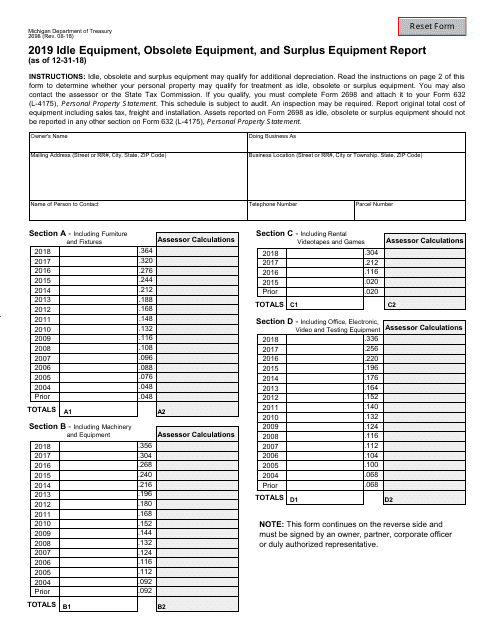 Form 2698 2019 Printable Pdf