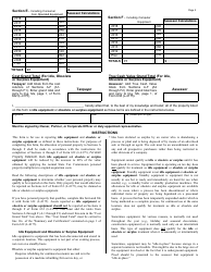 Form 2698 Idle Equipment, Obsolete Equipment, and Surplus Equipment Report - Michigan, Page 2