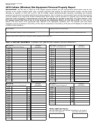 Document preview: Form 4452 Cellular (Wireless) Site Equipment Personal Property Report - Michigan