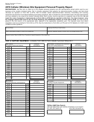 Form 4452 Cellular (Wireless) Site Equipment Personal Property Report - Michigan