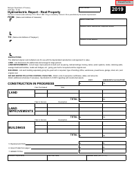 Form 4070 Hydroelectric Report - Real Property - Michigan