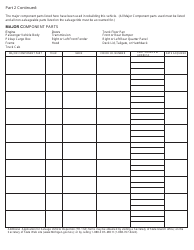 Form TR-13A Application for Salvage Vehicle Inspection - Michigan, Page 2