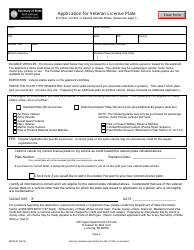 Form BDVR-87 Application for Veteran License Plate - Michigan, Page 2