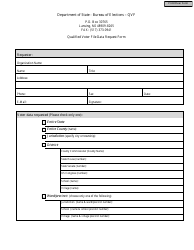Qualified Voter File Data Request Form - Michigan