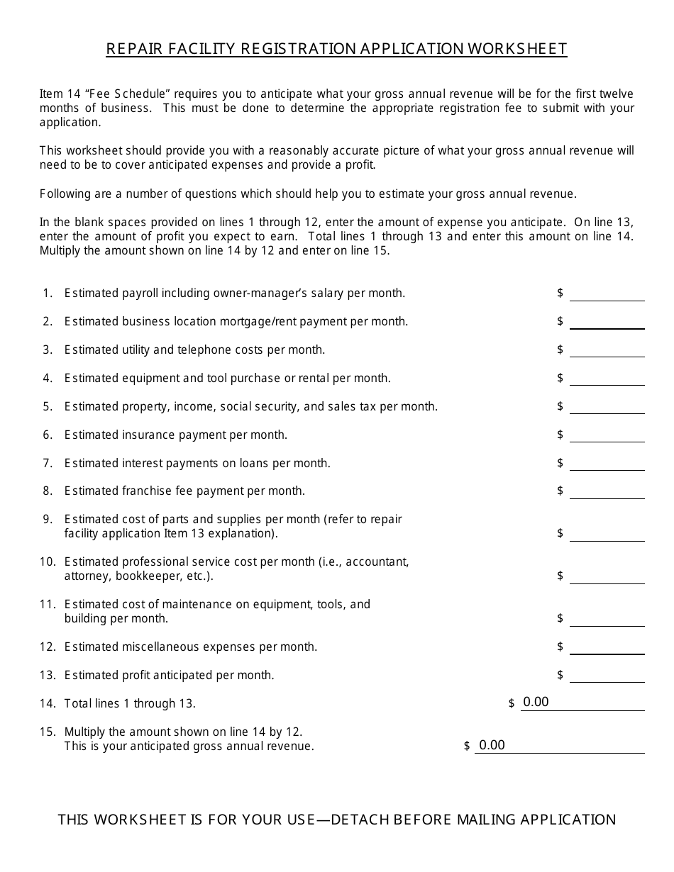 Form AR-0012 Motor Vehicle Repair Facility Registration Application - Michigan, Page 2