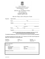 Form 97 &quot;Notary Public Data Request Form&quot; - Michigan