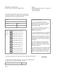 Document preview: Form WEB-001 Transmittal for Michigan Notary Education and Training Fund - Michigan