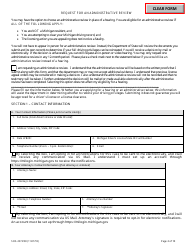 Form SOS-257/258 Request for an Administrative Review - Michigan, Page 2
