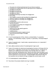 Secondary Mortgage Broker/Lender/Servicer Officer/Manager Questionnaire Form - Michigan, Page 6
