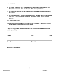 Secondary Mortgage Broker/Lender/Servicer Officer/Manager Questionnaire Form - Michigan, Page 7