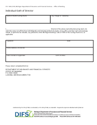 Document preview: Form FIS1046 Individual Oath of Director - Michigan