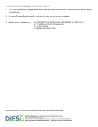 Instructions for Form FIS1103 Application to Convert Into a State-Chartered Savings Bank - Michigan, Page 2