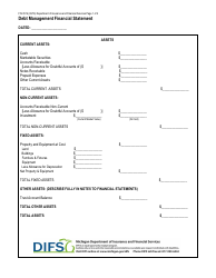 Document preview: Form FIS0514 Debt Management Financial Statement - Michigan