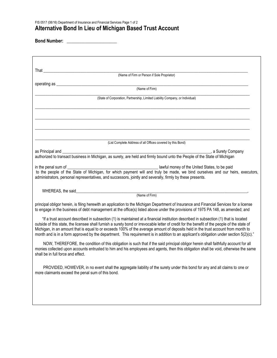 Form FIS0517 - Fill Out, Sign Online and Download Fillable PDF ...