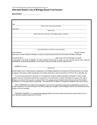 Form FIS0517 Alternative Bond in Lieu of Michigan Based Trust Account - Michigan