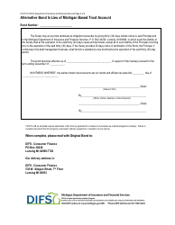 Form FIS0517 Alternative Bond in Lieu of Michigan Based Trust Account - Michigan, Page 2