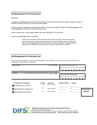 Document preview: Form FIS0550 Debt Management Fee Processing Card - Michigan
