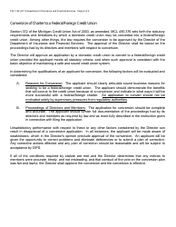 Form FIS1122 Application for Conversion of Charter to a Federal/Foreign Credit Union - Michigan, Page 4