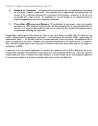 Form FIS1062 Application for Conversion to a State-Chartered Credit Union - Michigan, Page 10