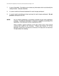 Form FIS1057 Application for Permission to Merge a Credit Union With Another Credit Union - Michigan, Page 4