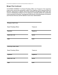 Form FIS1057 Application for Permission to Merge a Credit Union With Another Credit Union - Michigan, Page 6