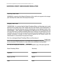 Form FIS1057 Application for Permission to Merge a Credit Union With Another Credit Union - Michigan, Page 7