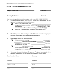Form FIS1057 Application for Permission to Merge a Credit Union With Another Credit Union - Michigan, Page 9