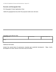 Form FIS1056 Application for Permission to Organize a State-Chartered Credit Union - Michigan, Page 13