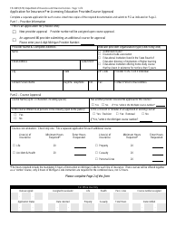 Form FIS0409 Application for Insurance Pre-licensing Education Provider/Course Approval - Michigan