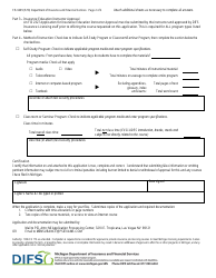 Form FIS0409 Application for Insurance Pre-licensing Education Provider/Course Approval - Michigan, Page 2