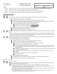 Document preview: Form CID-012I Forfeiture Worksheet - Michigan