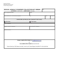 Form FSD-056 &quot;Sexual Assault Evidence Collection Kit Order&quot; - Michigan