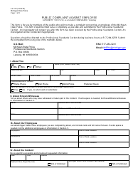 Form EX-070 &quot;Public Complaint Against Employee&quot; - Michigan