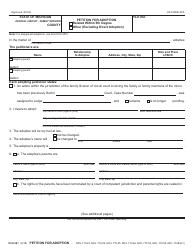Document preview: Form PCA301 Petition for Adoption - Michigan
