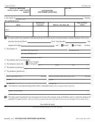 Document preview: Form PCA301B Petition for Stepparent Adoption - Michigan