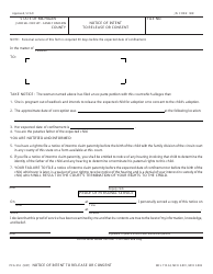 Document preview: Form PCA314 Notice of Intent to Release or Consent - Michigan
