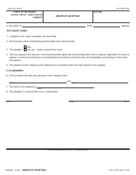 Document preview: Form PCA321 Order of Adoption - Michigan