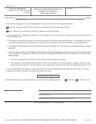 Document preview: Form PCA325 Notice to Adopting Parents on Pending or Potential Appeal/Rehearing - Michigan