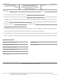 Document preview: Form PCA332A Statement of Nonresident Prospective Adoptive Parent Transferring Physical Custody of Child for Adoption - Michigan