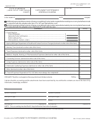 Document preview: Form PCA347A Supplement to Petitioner's Verified Accounting - Michigan