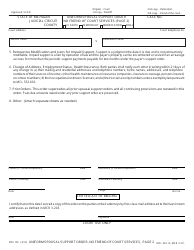 Form FOC10C Uniform Spousal Support Order, No Friend of the Court Services - Michigan, Page 2