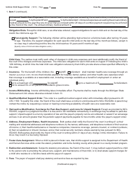 Form FOC10 Uniform Child Support Order - Michigan, Page 2