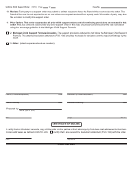 Form FOC10 Uniform Child Support Order - Michigan, Page 3