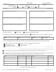Document preview: Form FOC10B Uniform Spousal Support Order - Michigan