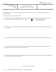 Document preview: Form FOC17 Friend of the Court Annual Statutory Review - Michigan